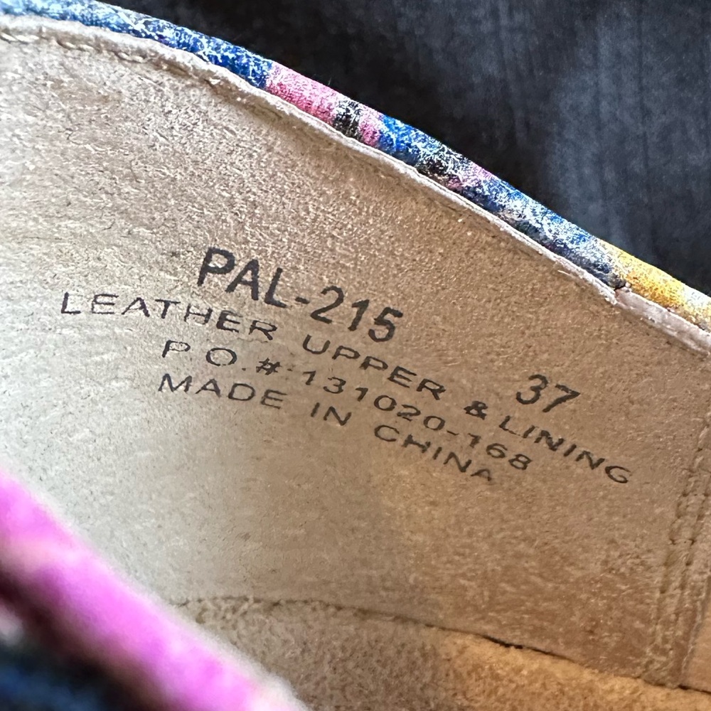Algeria Paloma Peacock Colorful Mary Jane Shoes 37 us 7-7.5 - Picture 8 of 8
